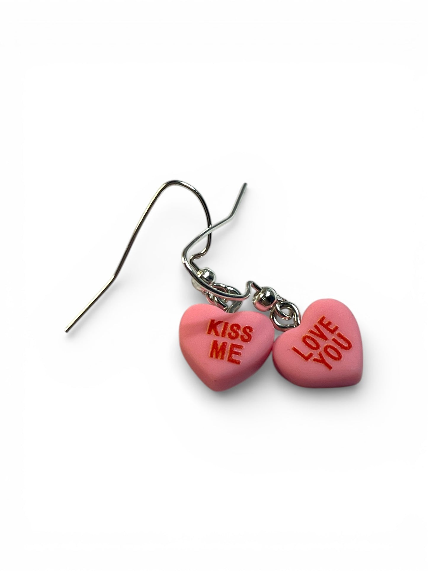 Candy Heart Message Dangle Earrings