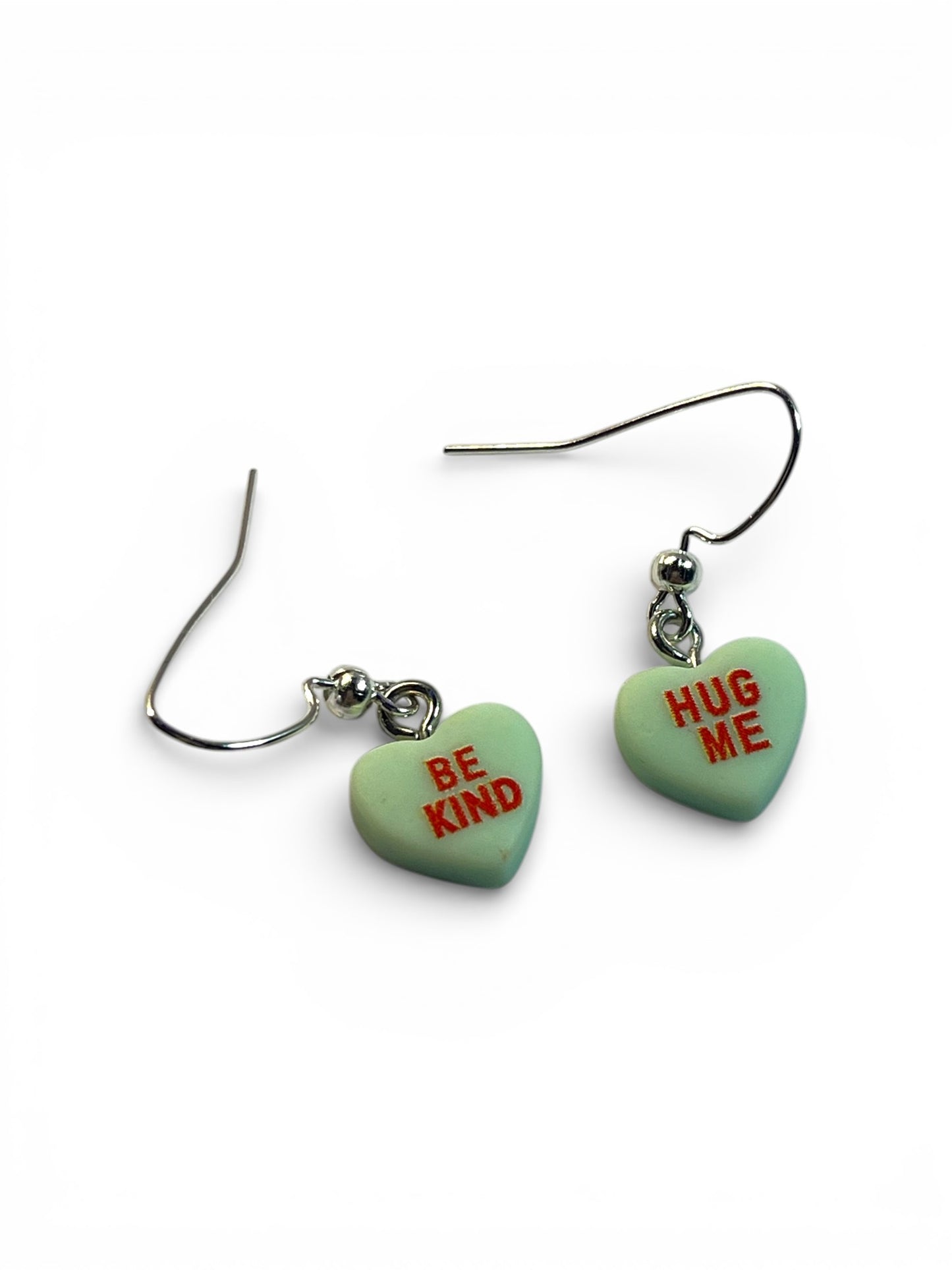 Candy Heart Message Dangle Earrings