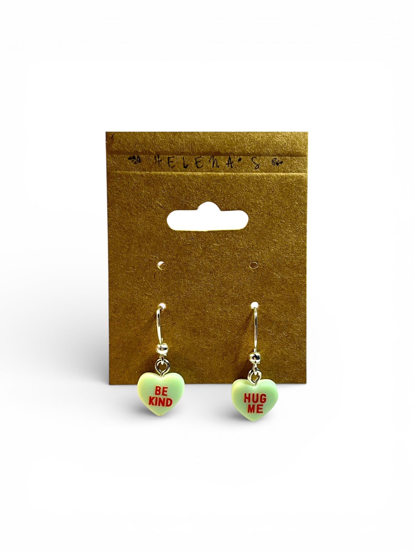 Candy Heart Message Dangle Earrings