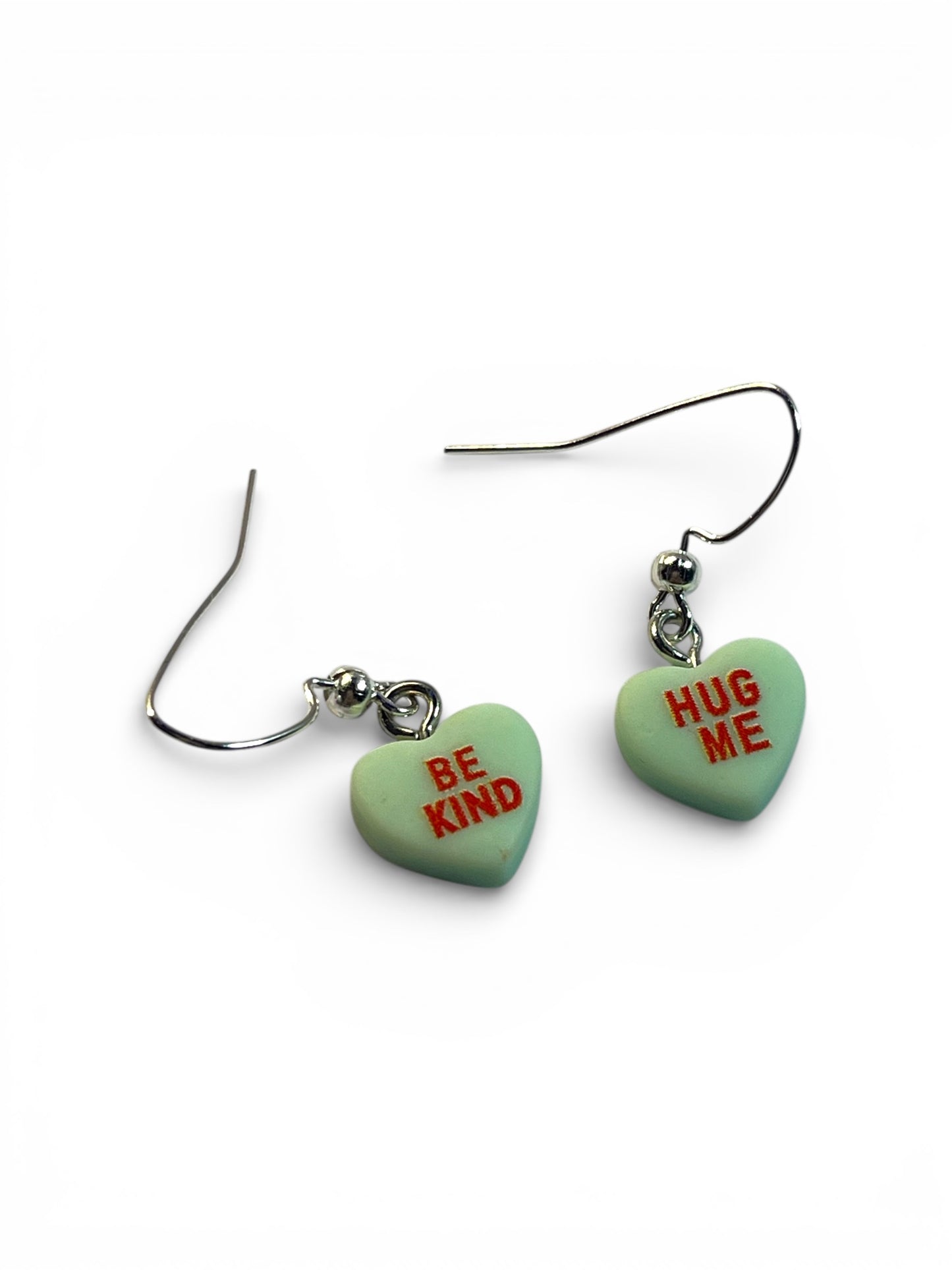 Candy Heart Message Dangle Earrings