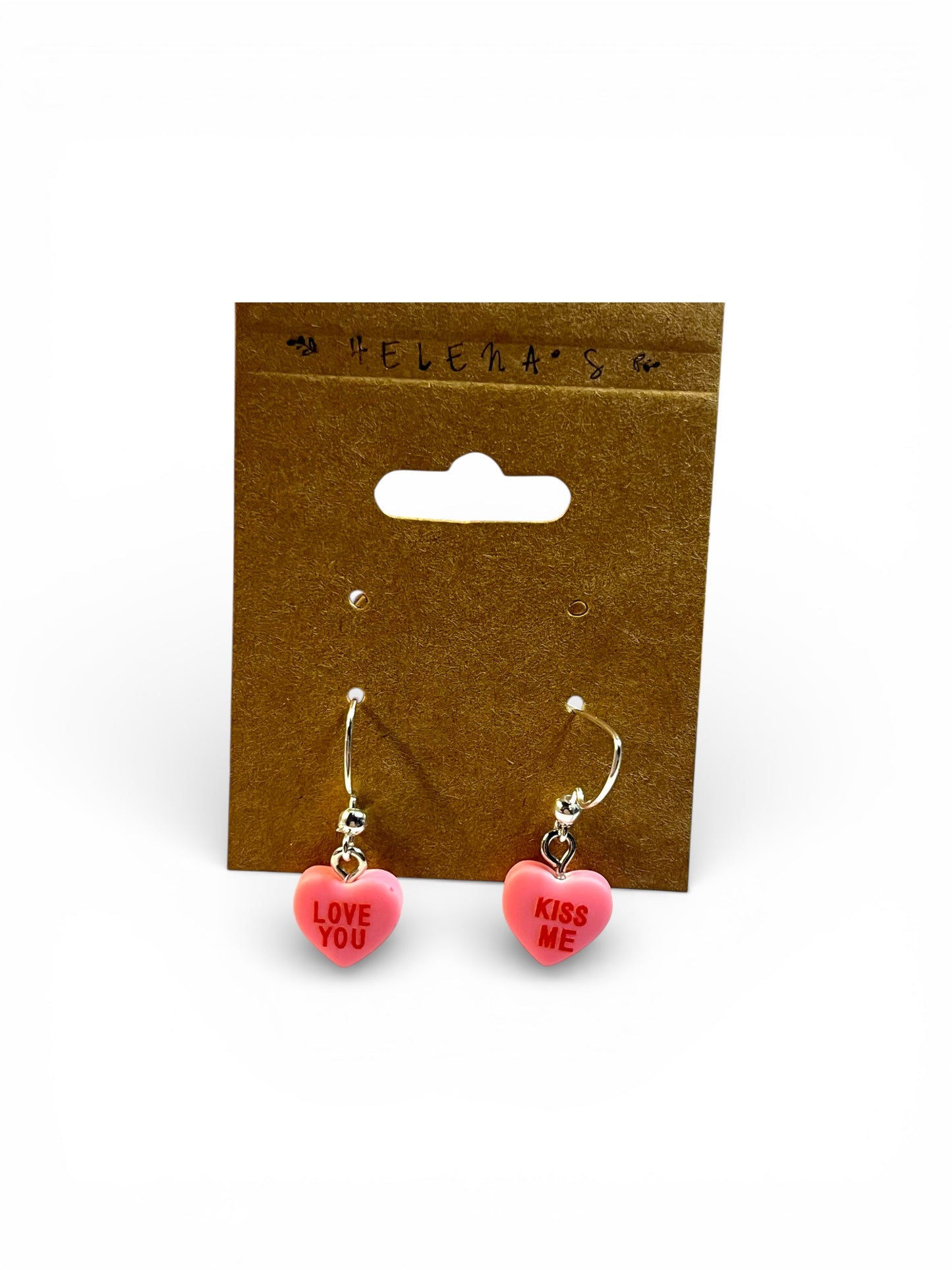 Candy Heart Message Dangle Earrings
