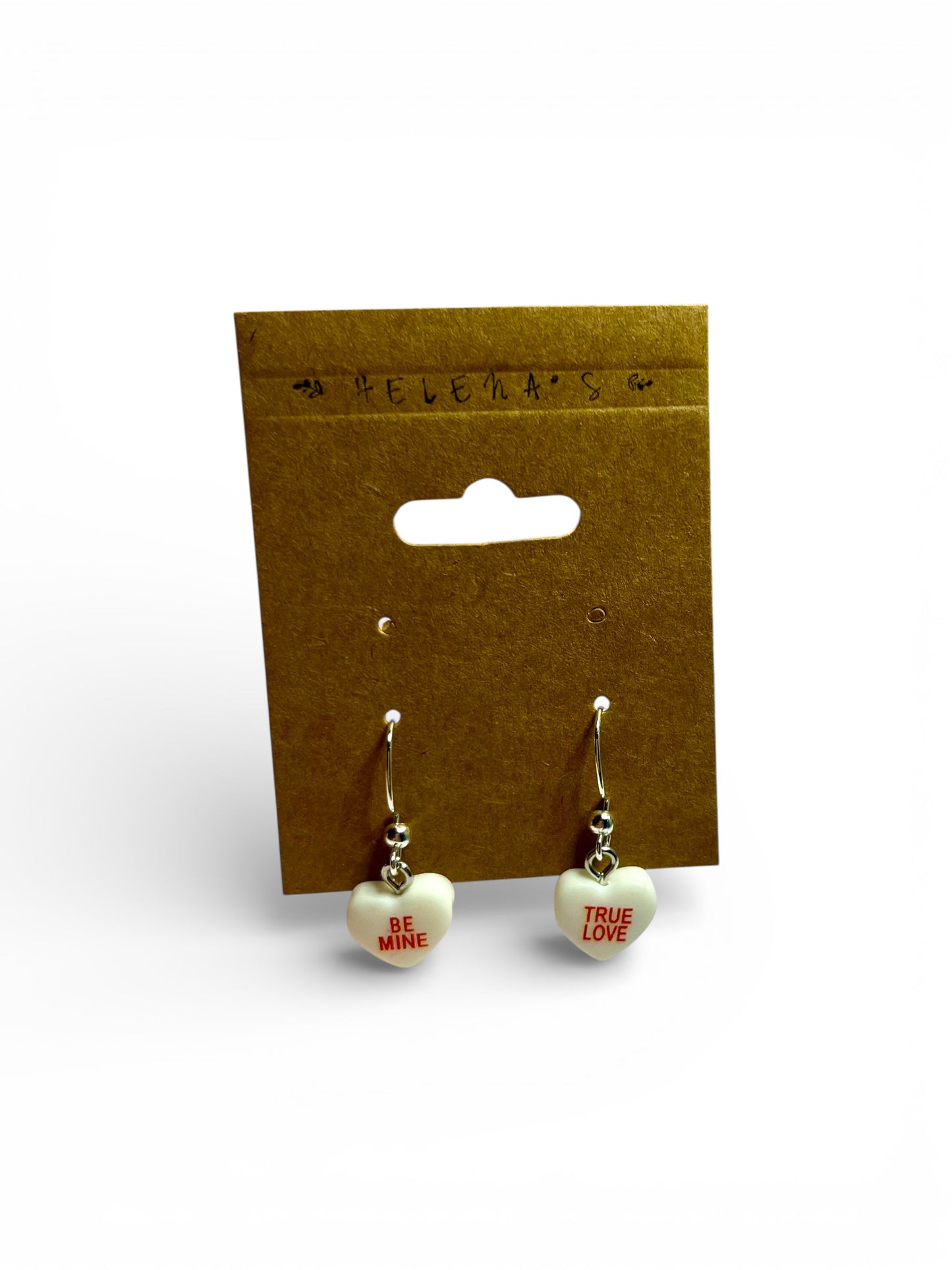 Candy Heart Message Dangle Earrings
