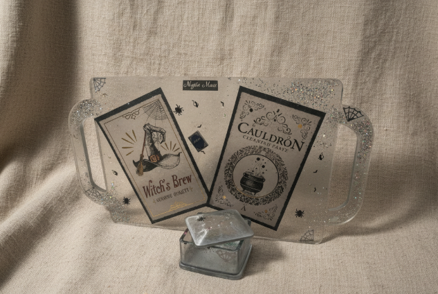 Mystic Muse Resin Tray & Trinket Box Set